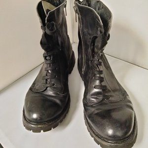 KENNETH COLE COLLECTION Boots Combat Grunge 2 Zippers SUPER NOVA Size 11 Italy